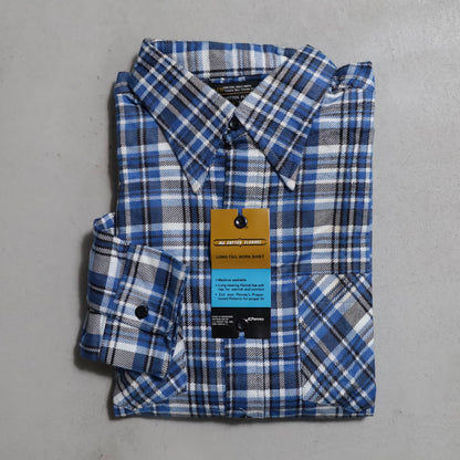 DEAD STOCK JCPENNEY PRINT FLANNEL SHIRT (LARGE 16-16 1/2)
