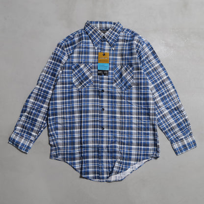 DEAD STOCK JCPENNEY PRINT FLANNEL SHIRT (LARGE 16-16 1/2)