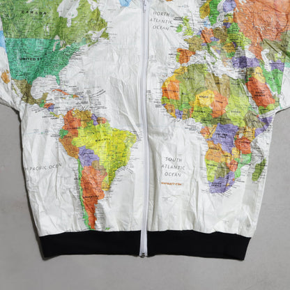 LESLIE JORDAN WORLD MAP PAPER JACKET (LARGE/VERY GOOD CONDITION)