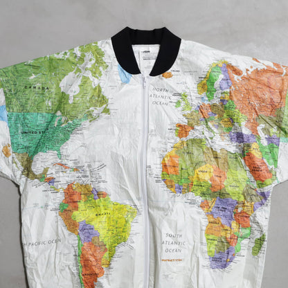 LESLIE JORDAN WORLD MAP PAPER JACKET (LARGE/VERY GOOD CONDITION)