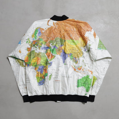 LESLIE JORDAN WORLD MAP PAPER JACKET (LARGE/VERY GOOD CONDITION)