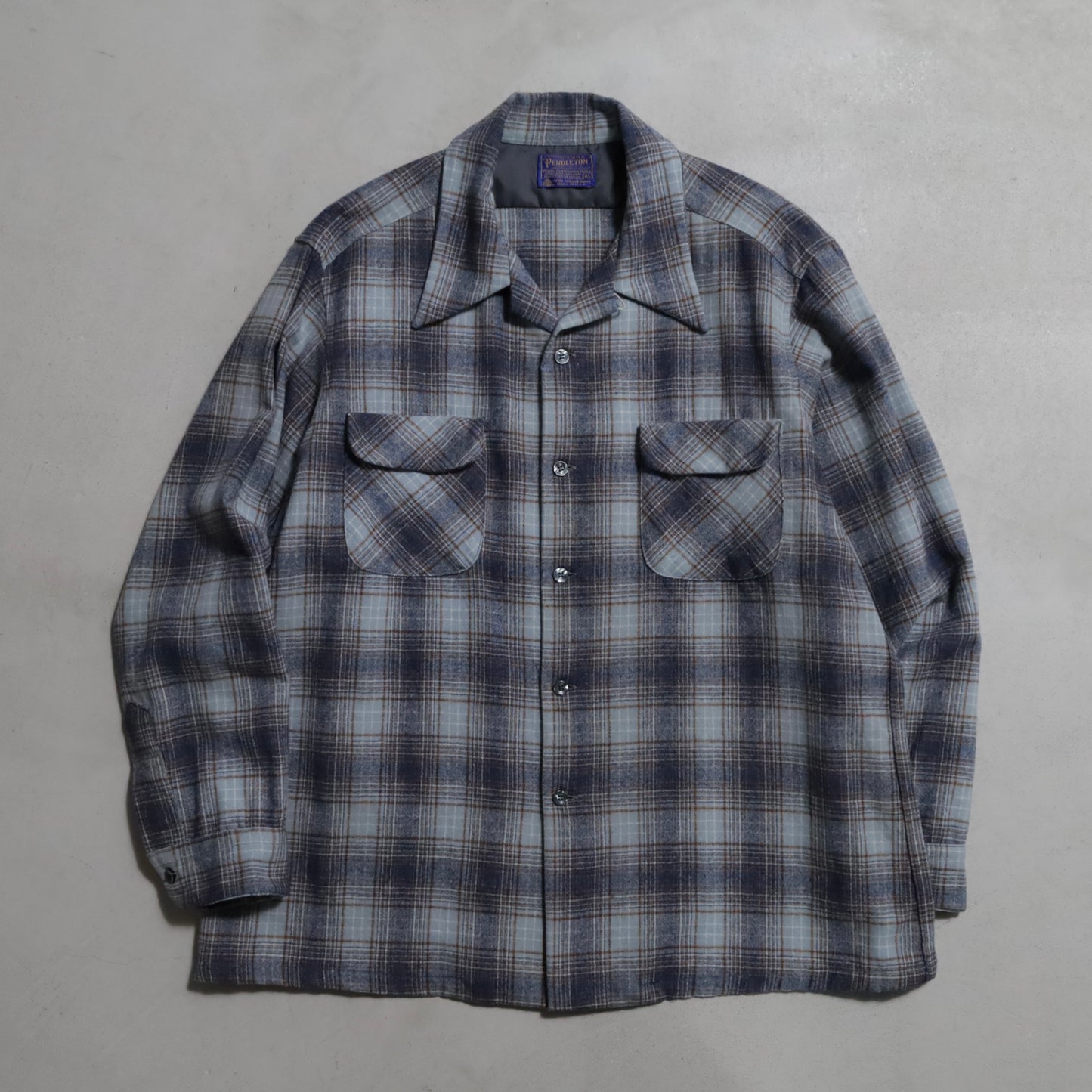 PENDLETON SHADOW PLAID WOOL BOX SHIRT (XLARGE/VERY GOOD CONDITION)