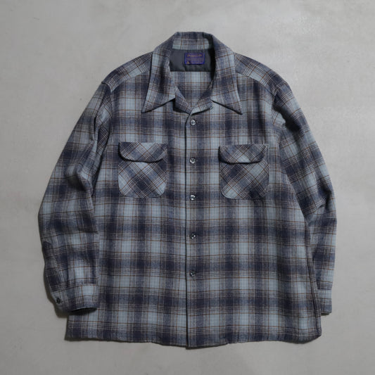 PENDLETON SHADOW PLAID WOOL BOX SHIRT (XLARGE/VERY GOOD CONDITION)