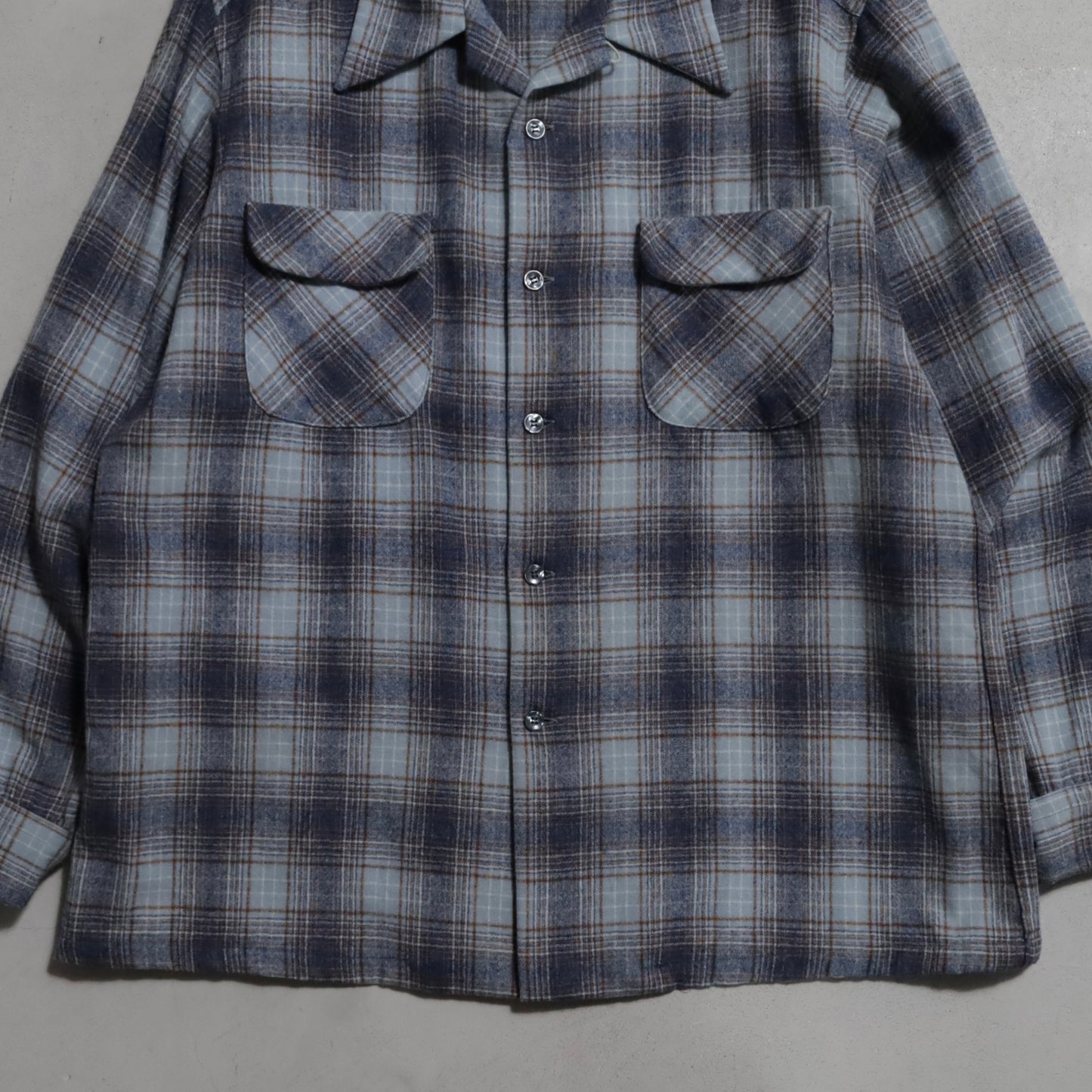 PENDLETON SHADOW PLAID WOOL BOX SHIRT (XLARGE/VERY GOOD CONDITION)