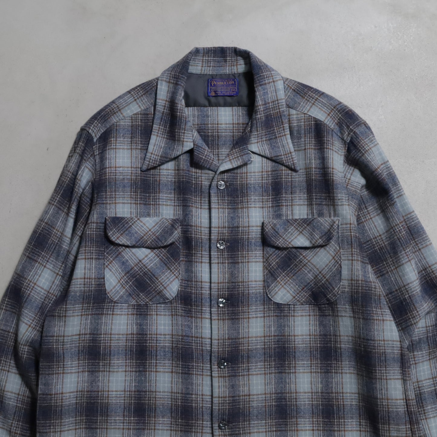 PENDLETON SHADOW PLAID WOOL BOX SHIRT (XLARGE/VERY GOOD CONDITION)