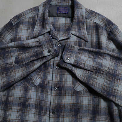 PENDLETON SHADOW PLAID WOOL BOX SHIRT (XLARGE/VERY GOOD CONDITION)