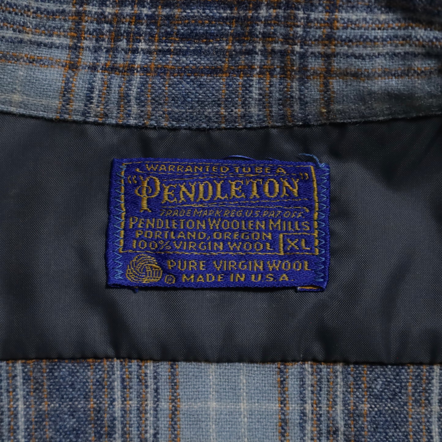 PENDLETON SHADOW PLAID WOOL BOX SHIRT (XLARGE/VERY GOOD CONDITION)