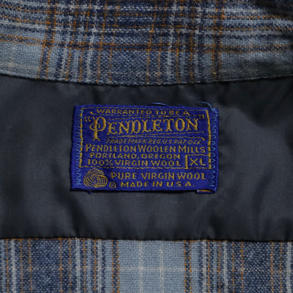 PENDLETON SHADOW PLAID WOOL BOX SHIRT (XLARGE/VERY GOOD CONDITION)