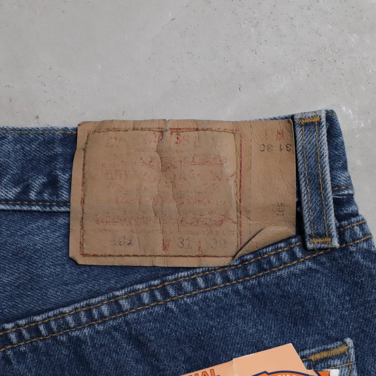 DEAD STOCK LEVI'S 501-0195 WASHED DENIM PANTS (W31/L30)