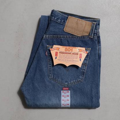 DEAD STOCK LEVI'S 501-0195 WASHED DENIM PANTS (W31/L30)