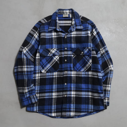 FIVEBROTHER PLAID HEAVY FLANNEL SHIRT (LARGE/VERY GOOD CONDITION)