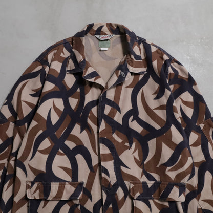 ASAT TRIBAL PATTERN CAMO 2-POCKET JACKET (LARGE-LONG/GOOD CONDITION)