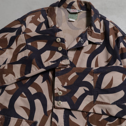 ASAT TRIBAL PATTERN CAMO 2-POCKET JACKET (LARGE-LONG/GOOD CONDITION)