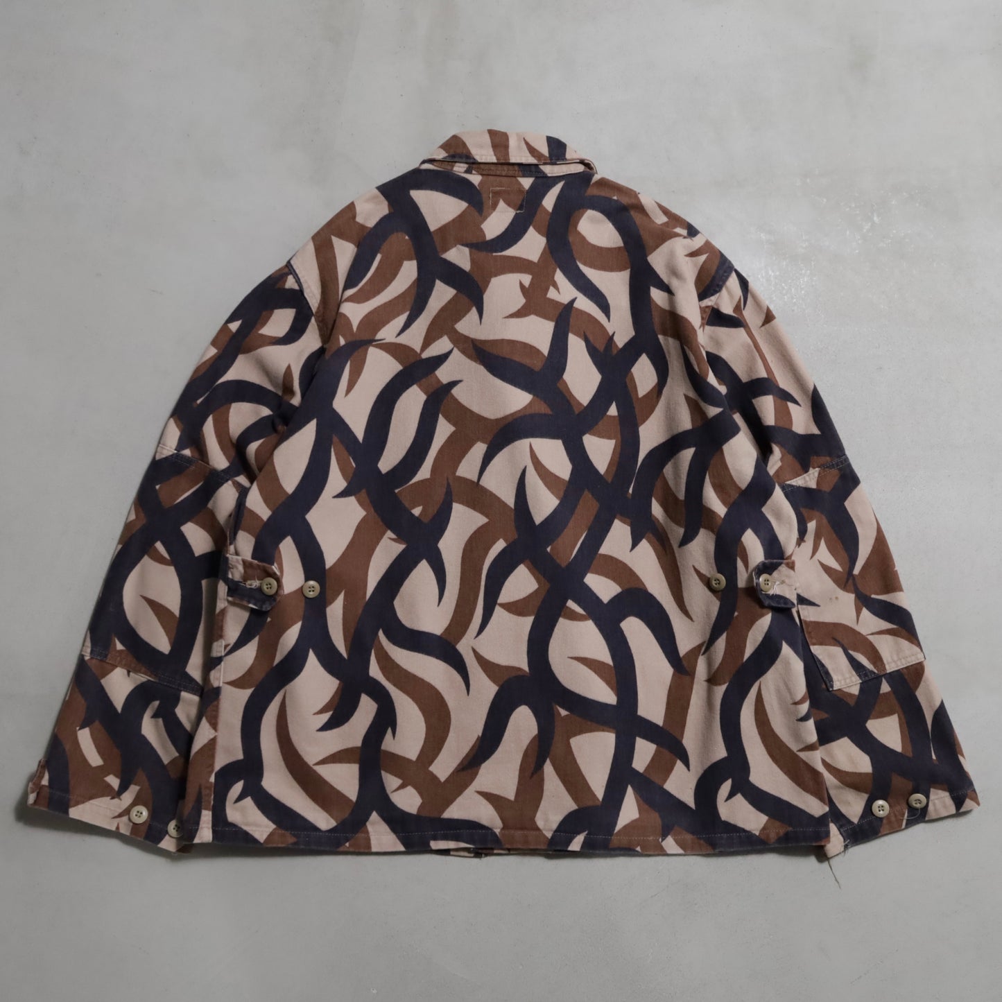 ASAT TRIBAL PATTERN CAMO 2-POCKET JACKET (LARGE-LONG/GOOD CONDITION)