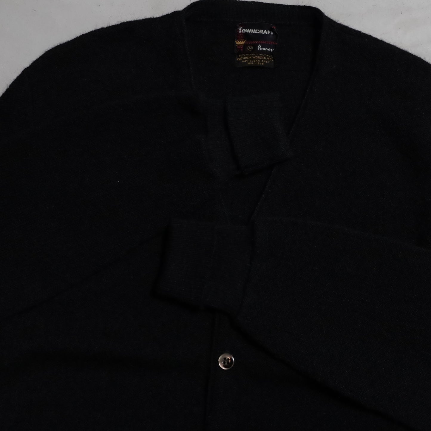 TOWNCRAFT BLACK ALPACA CARDIGAN (MEDIUM/GOOD CONDITION)