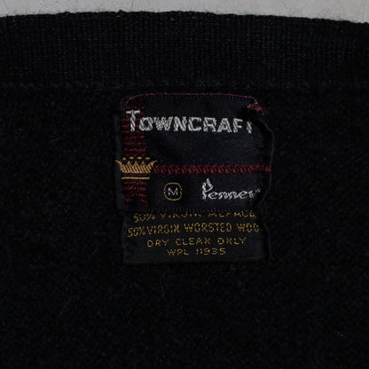 TOWNCRAFT BLACK ALPACA CARDIGAN (MEDIUM/GOOD CONDITION)