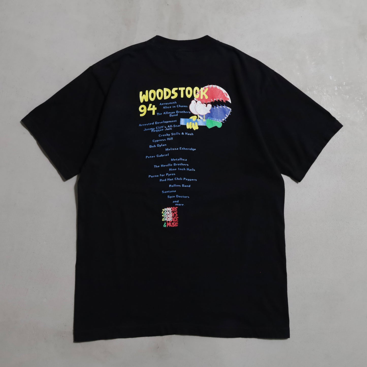 WOODSTOCK '94 MUSIC T-SHIRT (25TH ANNIVERSARY/LARGE/GOOD CONDITION)