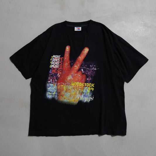 WOODSTOCK '94 MUSIC T-SHIRT (25TH ANNIVERSARY/XLARGE/GOOD CONDITION)
