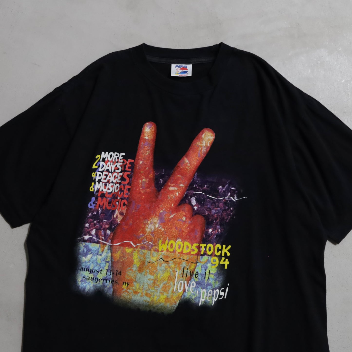 WOODSTOCK '94 MUSIC T-SHIRT (25TH ANNIVERSARY/XLARGE/GOOD CONDITION)