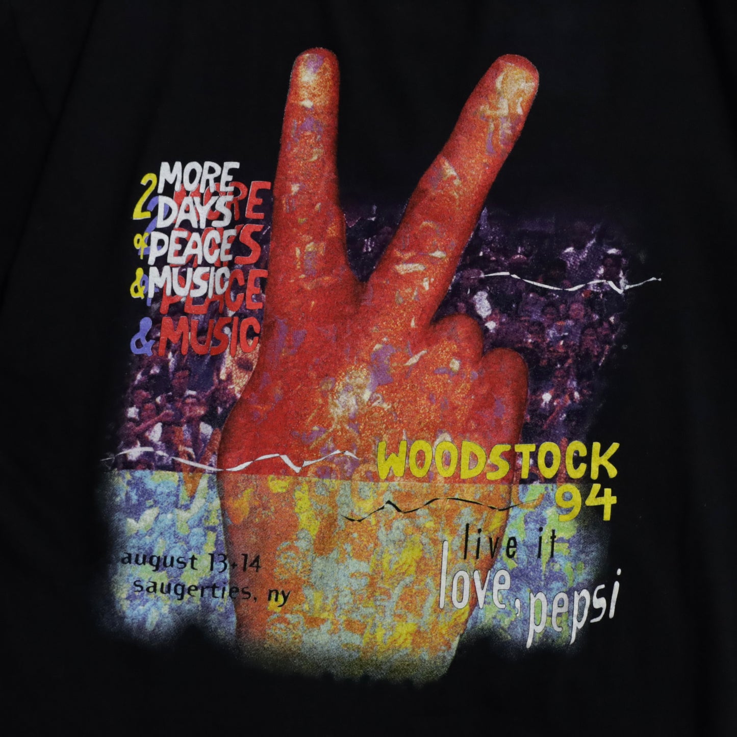 WOODSTOCK '94 MUSIC T-SHIRT (25TH ANNIVERSARY/XLARGE/GOOD CONDITION)