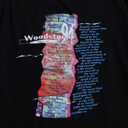 WOODSTOCK '94 MUSIC T-SHIRT (25TH ANNIVERSARY/XLARGE/GOOD CONDITION)