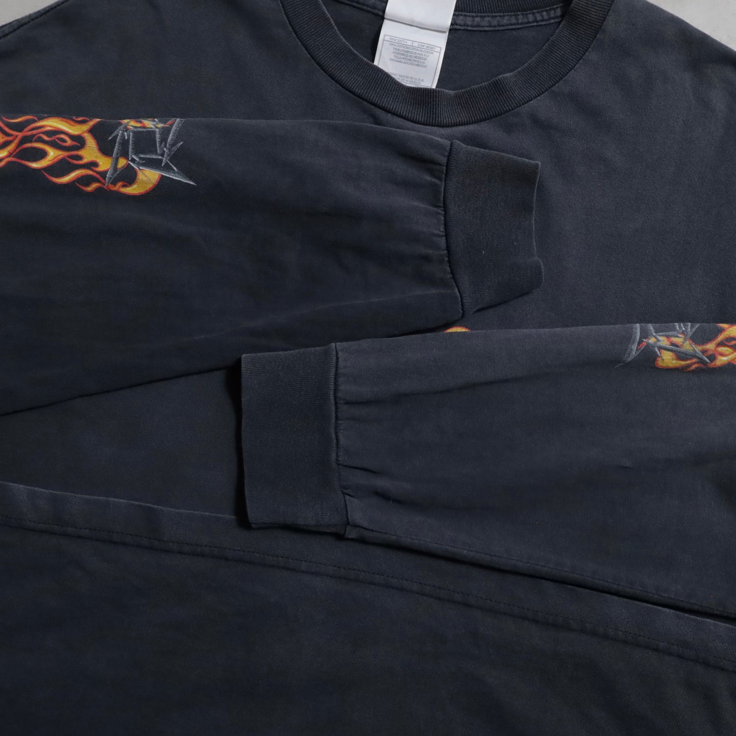 METALLICA "SAN FRANCISCO" MUSIC L/S T-SHIRT (FLAME PATTERN/XLARGE/GOOD CONDITION)