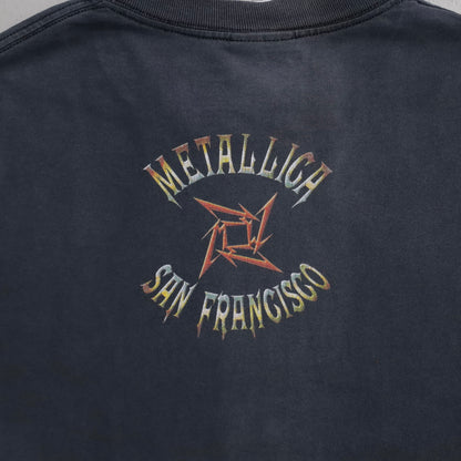 METALLICA "SAN FRANCISCO" MUSIC L/S T-SHIRT (FLAME PATTERN/XLARGE/GOOD CONDITION)
