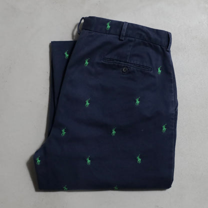 POLO BY RALPH LAUREN PONY EMBROIDERY CHINO TROUSERS (W38L30/GOOD CONDITION)
