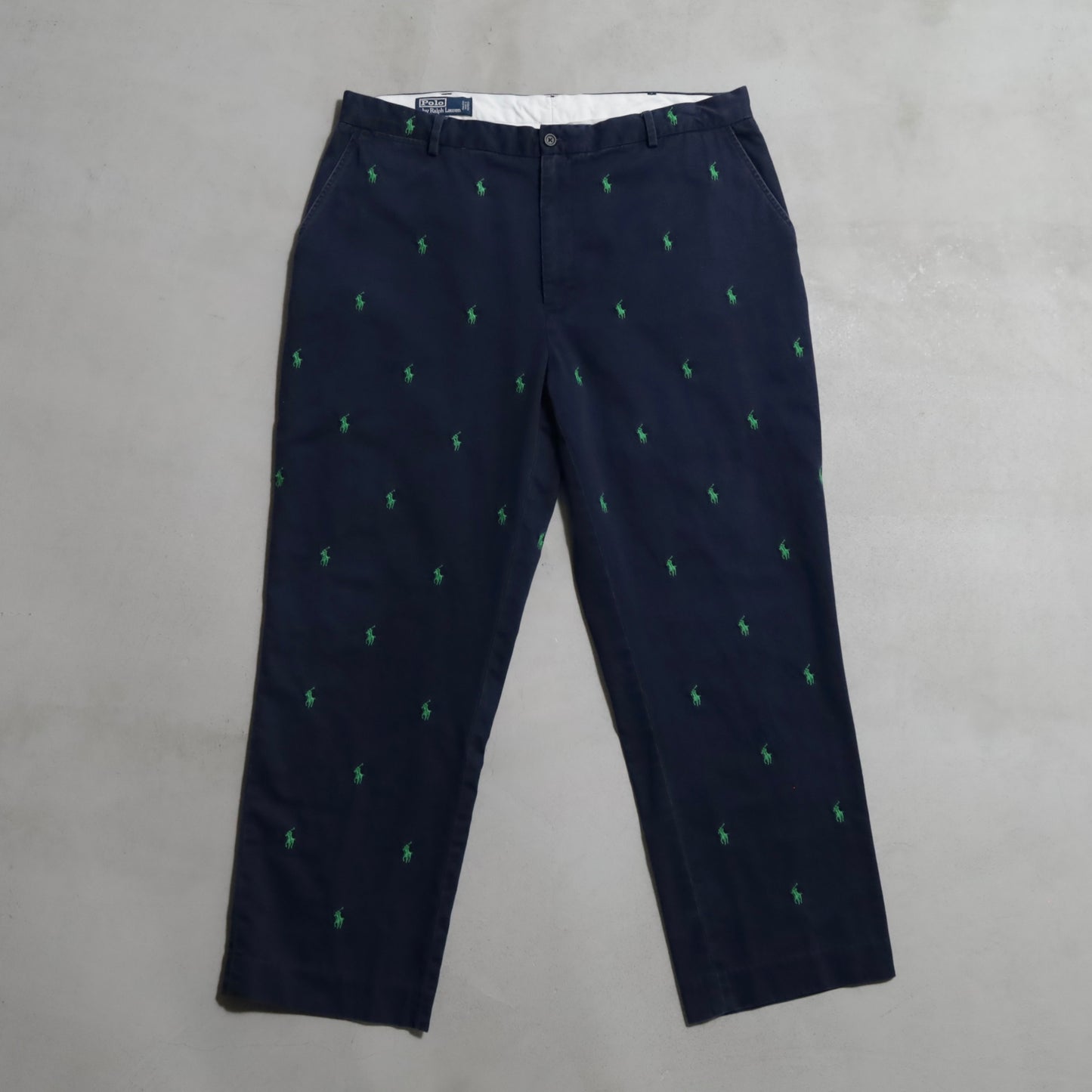 POLO BY RALPH LAUREN PONY EMBROIDERY CHINO TROUSERS (W38L30/GOOD CONDITION)