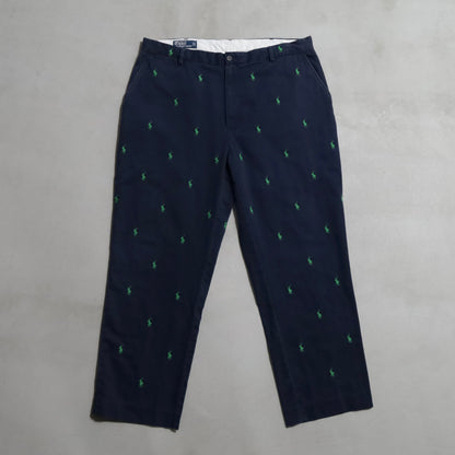 POLO BY RALPH LAUREN PONY EMBROIDERY CHINO TROUSERS (W38L30/GOOD CONDITION)