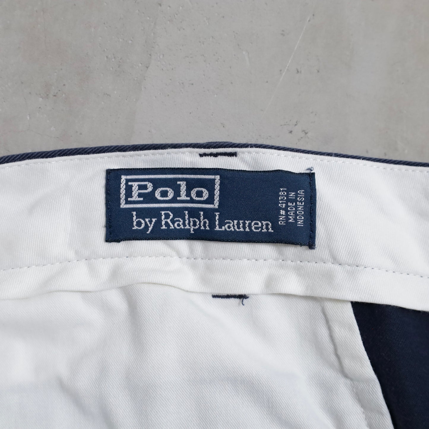 POLO BY RALPH LAUREN PONY EMBROIDERY CHINO TROUSERS (W38L30/GOOD CONDITION)