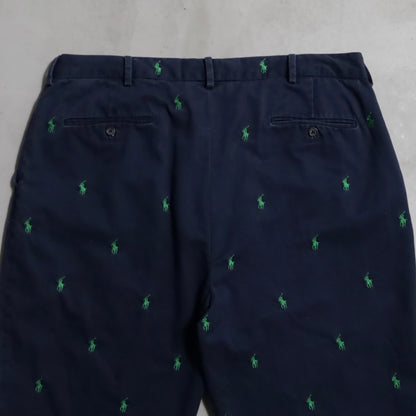 POLO BY RALPH LAUREN PONY EMBROIDERY CHINO TROUSERS (W38L30/GOOD CONDITION)