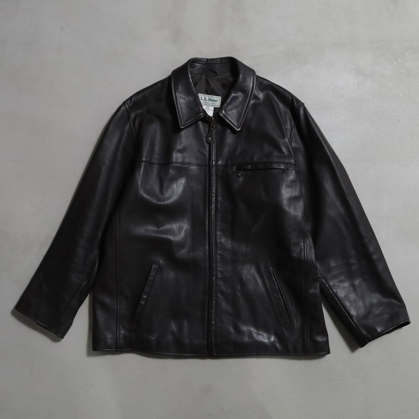 L.L.BEAN GOATSKIN LEATHER JACKET (XLARGE/GOOD CONDITION)