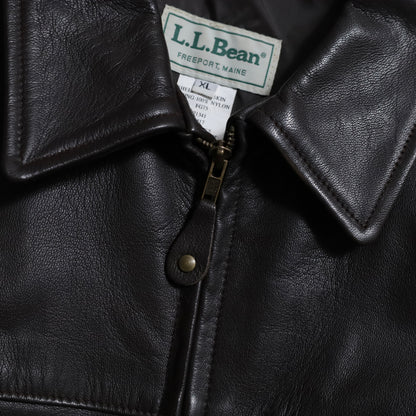 L.L.BEAN GOATSKIN LEATHER JACKET (XLARGE/GOOD CONDITION)