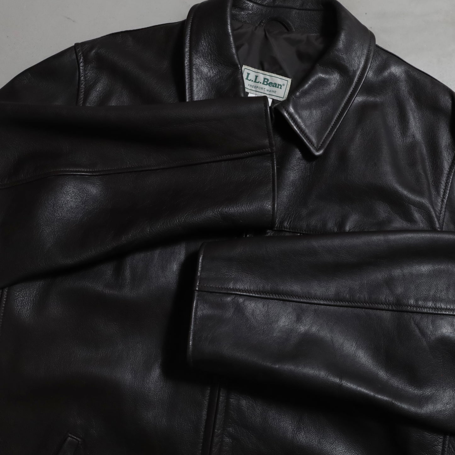 L.L.BEAN GOATSKIN LEATHER JACKET (XLARGE/GOOD CONDITION)