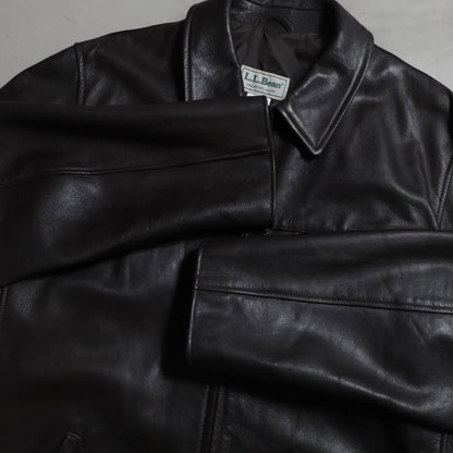 L.L.BEAN GOATSKIN LEATHER JACKET (XLARGE/GOOD CONDITION)
