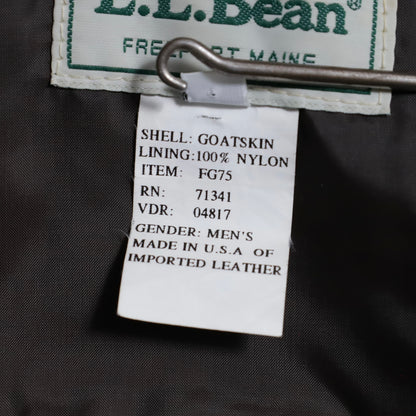 L.L.BEAN GOATSKIN LEATHER JACKET (XLARGE/GOOD CONDITION)