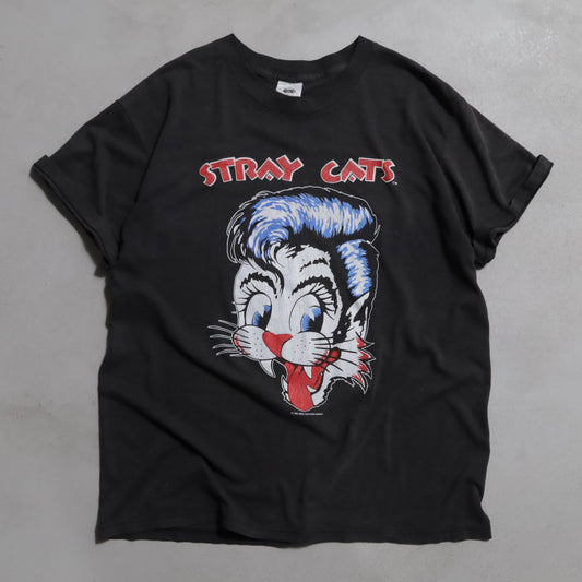 STRAY CATS "BLAST OFF TOUR"  MUSIC T-SHIRT (XLARGE/GOOD CONDITION)