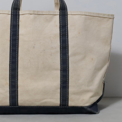 L.L.BEAN BOAT AND TOTE (LARGE/NAVY/GOOD CONDITION)