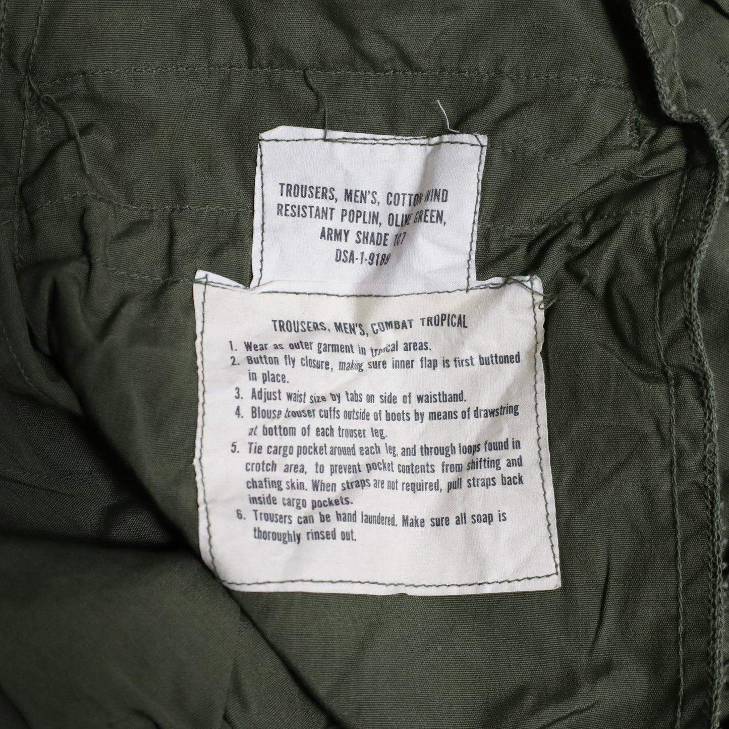ALMOST DEAD STOCK U.S.ARMY JUNGLE FATIGUE PANTS 2RD TYPE (MEDIUM-SHORT)