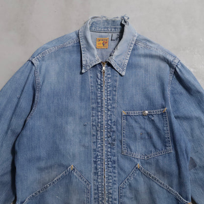 CAN'T BUST'EM DENIM JACKET (RARE PIECE/91-B TYPE/GOOD REPAIR)