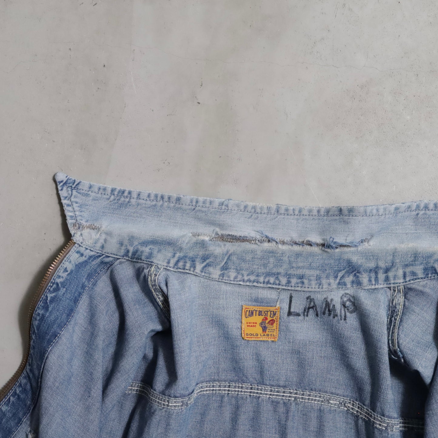 CAN'T BUST'EM DENIM JACKET (RARE PIECE/91-B TYPE/GOOD REPAIR)
