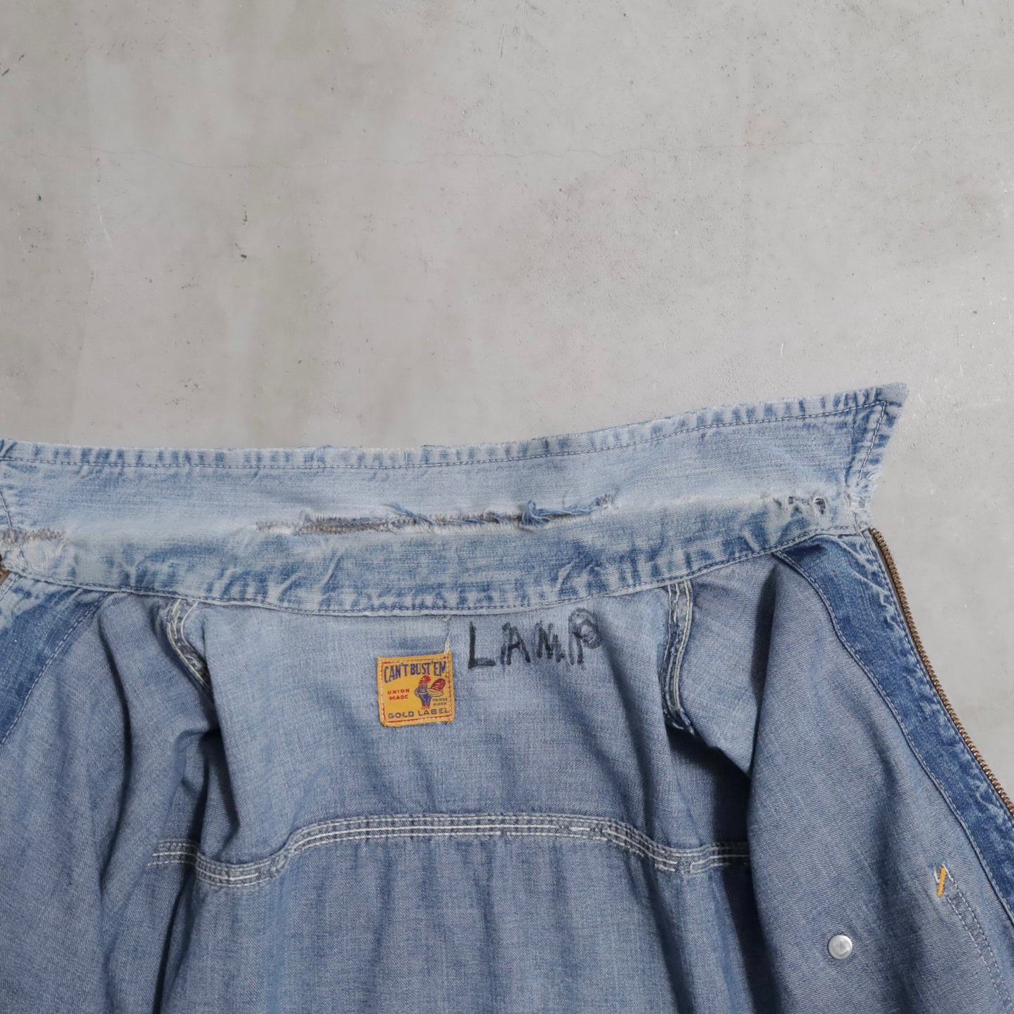 CAN'T BUST'EM DENIM JACKET (RARE PIECE/91-B TYPE/GOOD REPAIR)