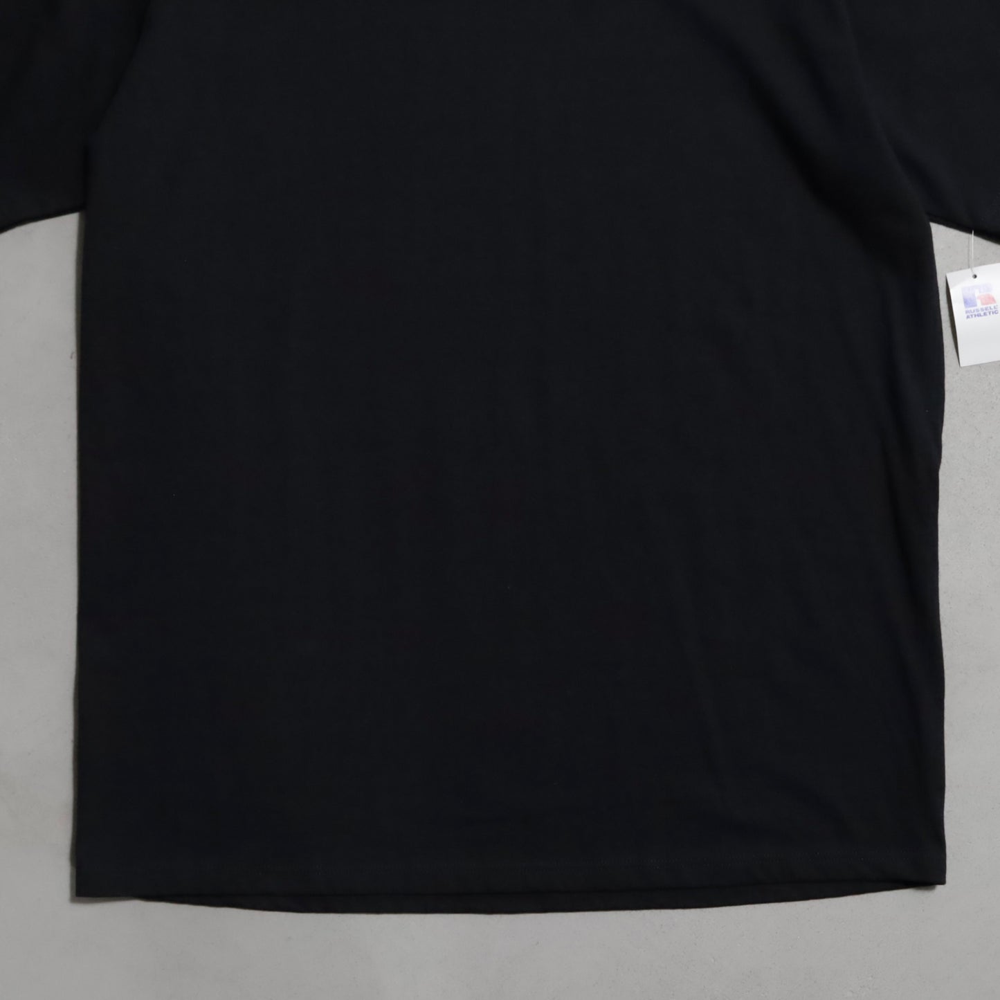 DEAD STOCK RUSSELL BLACK PLAIN T-SHIRT (XLARGE)
