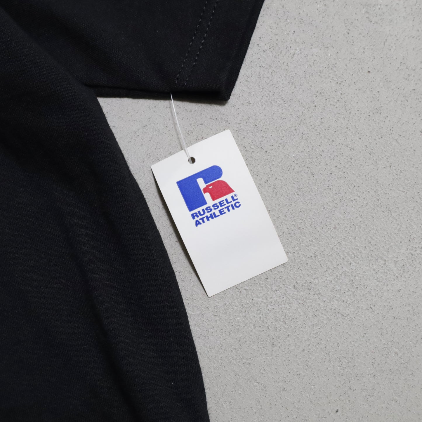 DEAD STOCK RUSSELL BLACK PLAIN T-SHIRT (XLARGE)