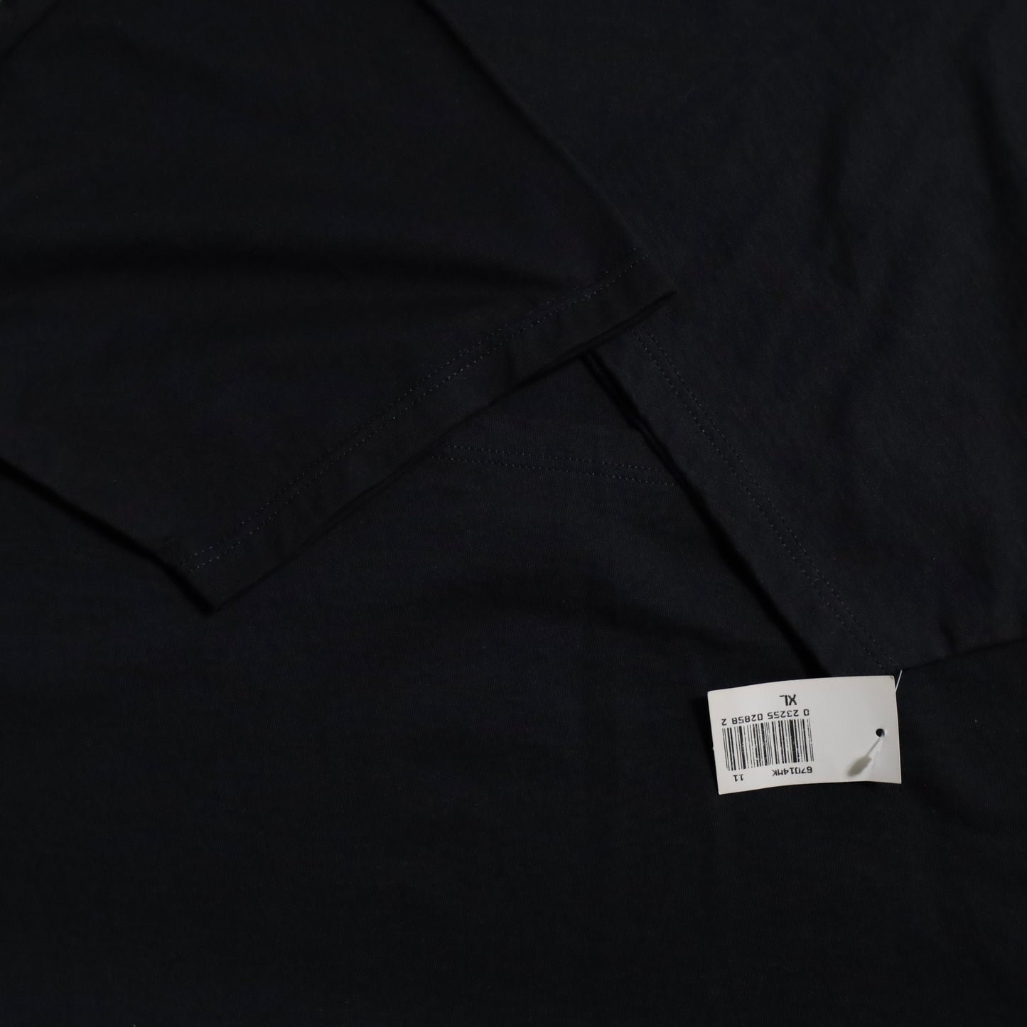 DEAD STOCK RUSSELL BLACK PLAIN T-SHIRT (XLARGE)