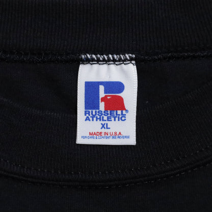 DEAD STOCK RUSSELL BLACK PLAIN T-SHIRT (XLARGE)