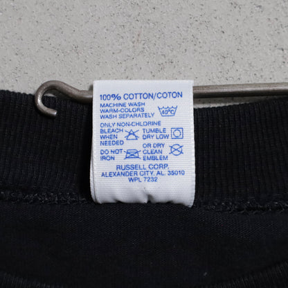 DEAD STOCK RUSSELL BLACK PLAIN T-SHIRT (XLARGE)