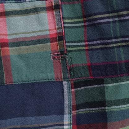 RALPH LAUREN INDIA MADRAS PATCHWORK B.D. SHIRT (LARGE/GOOD CONDITION)