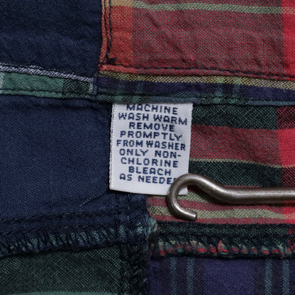 RALPH LAUREN INDIA MADRAS PATCHWORK B.D. SHIRT (LARGE/GOOD CONDITION)
